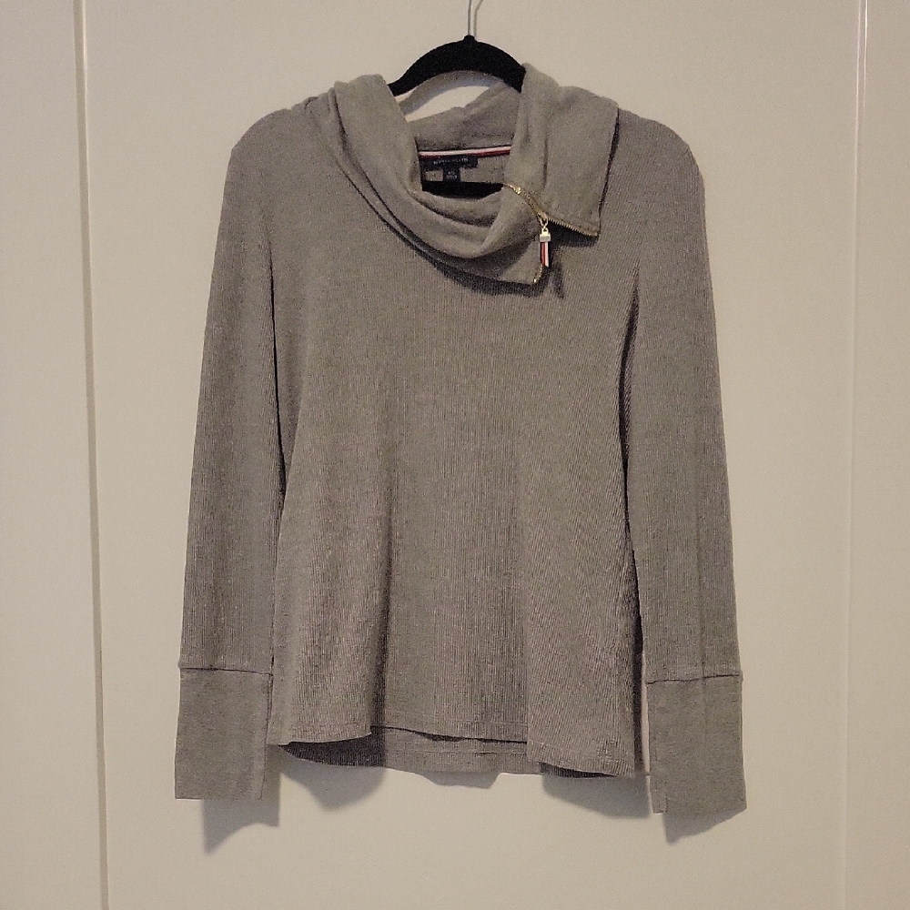 Tommy Hilfiger Light Gray Cowl Neck Sweater